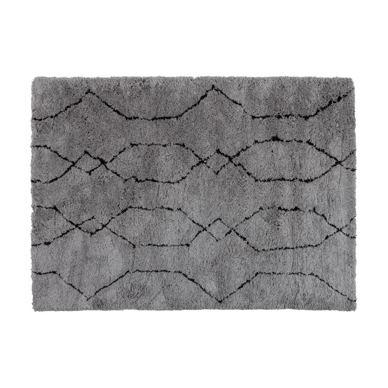 RUG SOFT 240 GREY BLACK